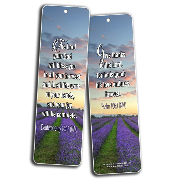 Thanksgiving Gratitude Bible Verses Bookmarks Cards (60-Pack)