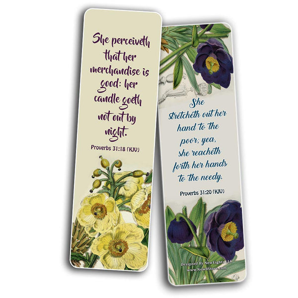 Flower Bookmarks KJV Scriptures Series 2