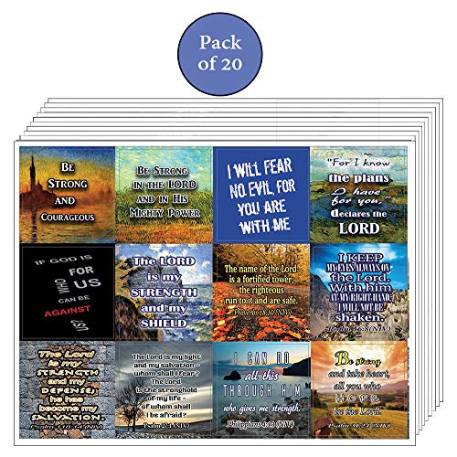 Be Strong Stickers (20-Sheet) - Great Variety Stickers with Motivational Quotes