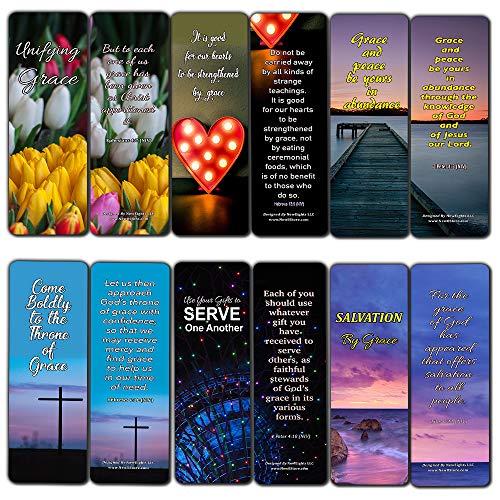 Christian Bible Verses About Marvelous Grace Bookmarks Cards (30-Pack) - God Jesus Love Salvation - Religious Gift to Encourage Men Women Mom Dad Teens Boys Girls Kids