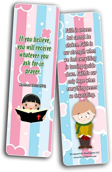 NewEights Famous Verses and Quotes on Faith (30-Pack) – Daily Motivational Card Set – Collection Set Book Page Clippers – Ideal for Church Events