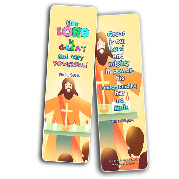 Powerful God Bible Verse Bookmarks for Kids