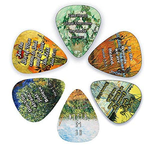 Guitar Picks with Christian Jesus Has Risen Bible Verses (12-Pack)