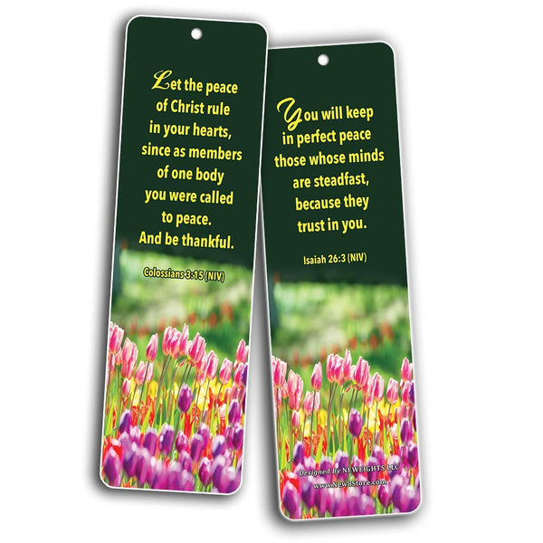 New Inspirational Bible Verses Bookmarks (Peace)