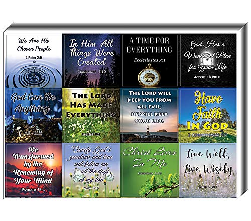 God is in Control Religious Stickers (10-Sheet) - Encouraging Colorful Stickers