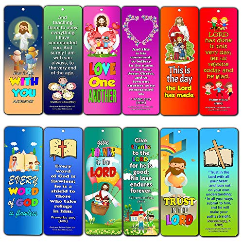 Great Memory Verses for Kids Bookmarks Series 2 (60-Pack) - Great Way For Kids to Learn the Scriptures and New Bible Verses
