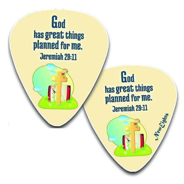 Christian Bible Verse Guitar Picks for Kids (12-pack)