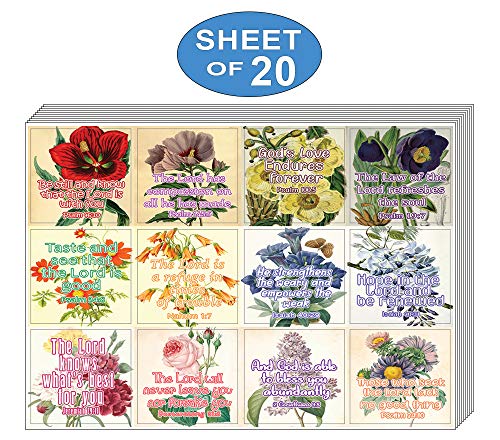 Christian Stickers for Women Series 5 (20 Sheets) - Assorted Mega Pack of Inspirational Stickers