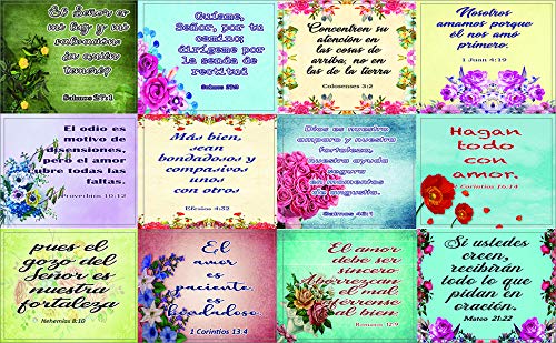 Spanish Christian Stickers for Women Series 3 (10-Sheet) - Spanish Stickers with Biblical Quote for Women