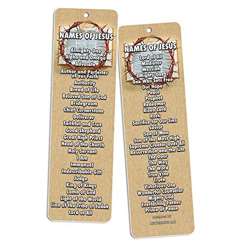 Christian Bookmarks Cards - Books of the Bible Bookmarks (60 Pack) - Collection & Gift with Inspirational Motivational Encouraging Scripture based Messages