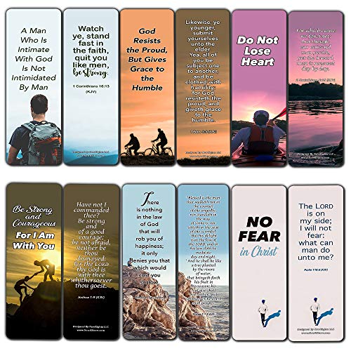 Popular Bible Verses for Men Bookmarks KJV (12-Pack)