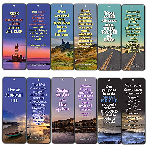 Bible Verses About Life Purpose (60 Pack) - Perfect Giveaways for Sunday School and Ministries