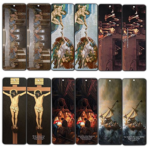 Famous Christianity Clasisic Art Paintings Bookmarks (12-Pack)