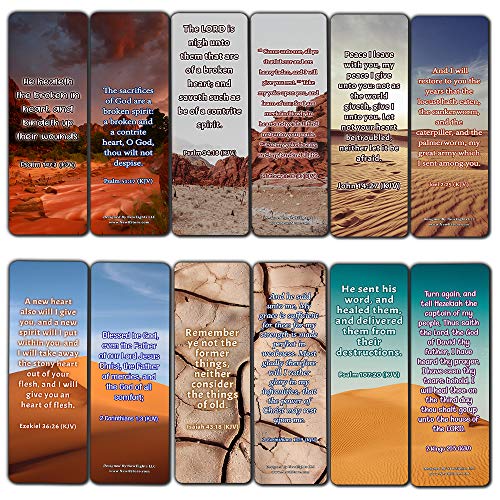 KJV Uplifting Healing Scriptures For The Brokenhearted Bookmarks (60-Pack)