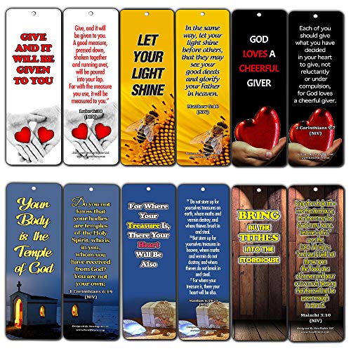 Bible Verses About Stewardship Bookmarks (60 Pack) - Perfect Giveaways for Sunday School and Ministries