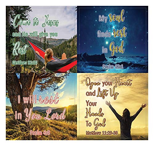 Encouraging Religious Stickers - Trust in God's Protection and Renewal (5 Sheets) - Assorted Mega Pack of Inspirational Stickers