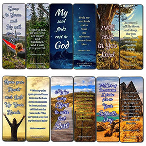 Encouraging Scriptures Bookmarks About Rest and Renewal (60-Pack)