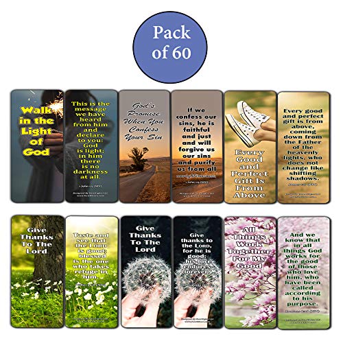 Ways to Surrender Control and Let God Handle Your Life Bookmarks (60 Pack) - Perfect Giftaway for Sunday School and Ministries