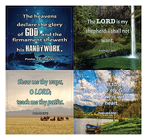 Short Bible Scriptures Stickers (10 Sheets) - Assorted Mega Pack of Inspirational Stickers