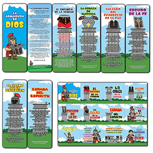 Spanish Armor of God Bookmarks and Stickers for Kids