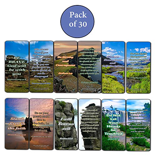 Bible Verses about Courage Bookmarks (30-Pack)