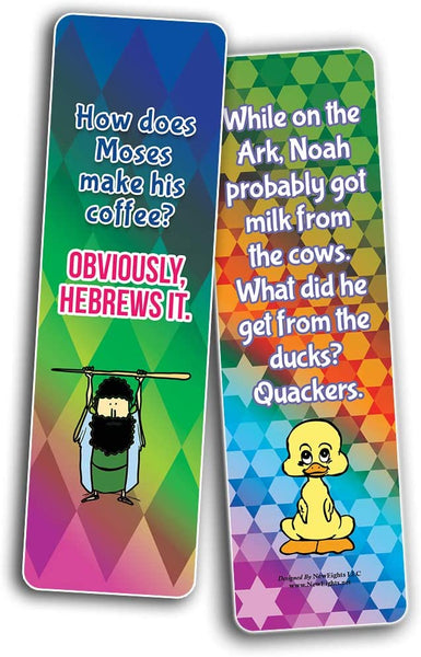 Christian Jokes Bookmarks Series 1 (60-Pack) - Church Memory Verse Sunday School Rewards - Christian Stocking Stuffers Birthday Party Favors Assorted Bulk