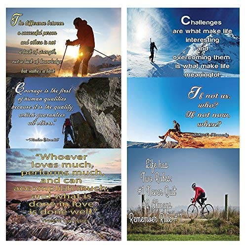 NewEights Adventure Inspirational Quotes Posters - A3 Size - Great Home Office Room Decoration Collection & Gift with Inspirational , Motivational ,Encouragement Messages (12-Pack)