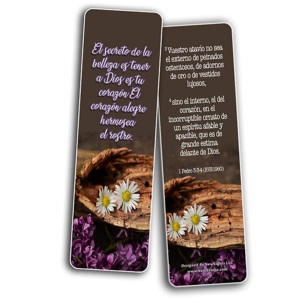 Spanish Devotional Bible Verses for Women Bookmarks