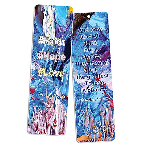 Favorite Bible Verses Bookmarks King James Version KJV (12-Pack) - Reassuring us with God's Message of Love and Hope - Prayer Cards Religious Christian Gift to Encourage Men Women Teens Boys Girls Kid
