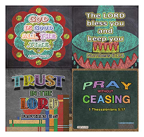 Colorful Bible Verse Stickers (10-Sheet) - Encouraging Colorful Stickers