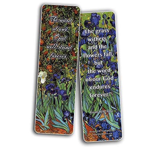 Wonderful Magnificent God Bible Scripture Cards Bookmarks (60 Pack) - Van Gogh Stocking Stuffers Sunday School Men Women Ministries Bible Study Church Supplies Cell Group Baptism Encouragement Gifts