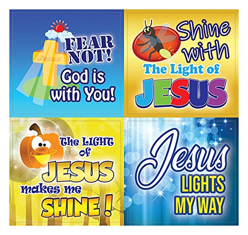 Shine for JESUS Stickers (20-Sheet) - Great Giftaway Stickers for Ministries