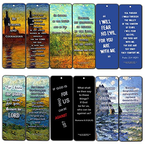 NewEights Christian KJV Bookmarks - Be Strong (30-Pack) - Coronavirus Protection Bible Promises - Stay Home Stay Safe - Keep Calm Trust God - Christian Encouragement Gifts for Men Women