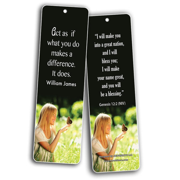Bible Verse Cards Bookmarks for Women (12-Pack Series 1)- Proverbs Psalms Memory Verses - Inspirational Holy Scriptures - War Room Decor