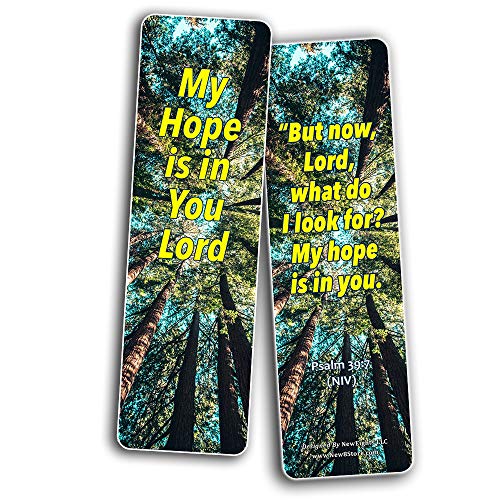 Bible Verses Bookmarks About Hope: Staying Positive In The Midst of Hardship (60 Pack) - Perfect Giftaway for Sunday School and Ministries
