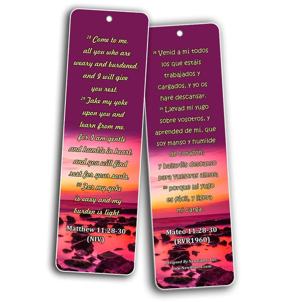 Bilingual Encouraging Bible Verses Bookmarks - Overcome Depression