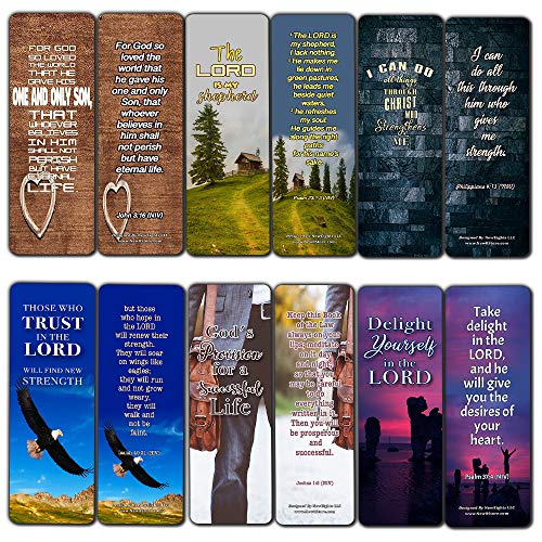 Scriptures Cards - Powerful Scriptures On Faith, Hope, Love and More (30 Pack) - VBS Sunday School Easter Baptism Thanksgiving Christmas Rewards Encouragement Motivational Gift