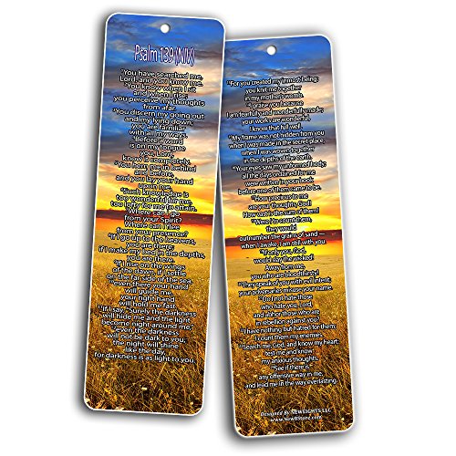 Bible Verse Bookmarks - Psalm Bookmarks - NIV Version (30-Pack) - Religious Christian Inspirational Gifts to Encourage Men Women Boys Girls - Bible Study Sunday School War Room Decor