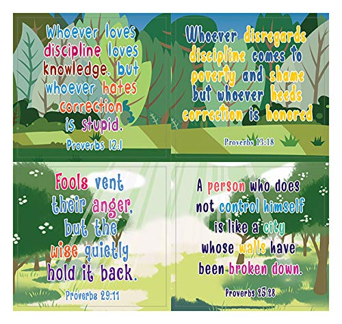 Christian Character Building Stickers for Kids Series 2 (5-Sheet) - Great Variety Colorful Stickers