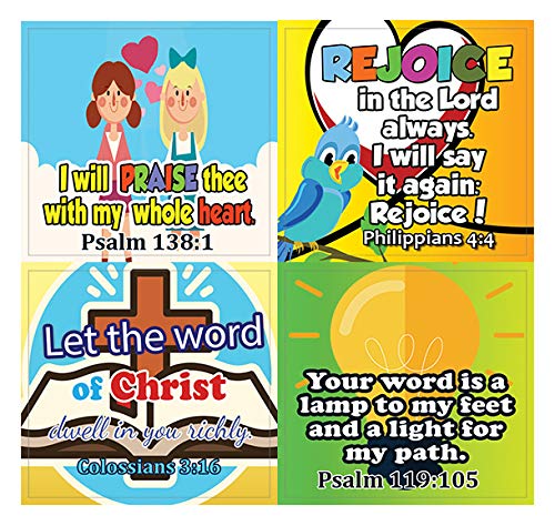 Short Bible Verses Stickers for Kids (10-Sheet)