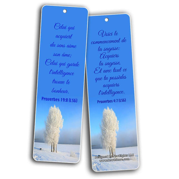 French Wisdom Bible Verse Bookmarks