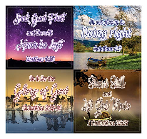 Encouraging Religious Stickers - Righteousness & God's Rewards (5-Sheet) - Great Variety Colorful Stickers