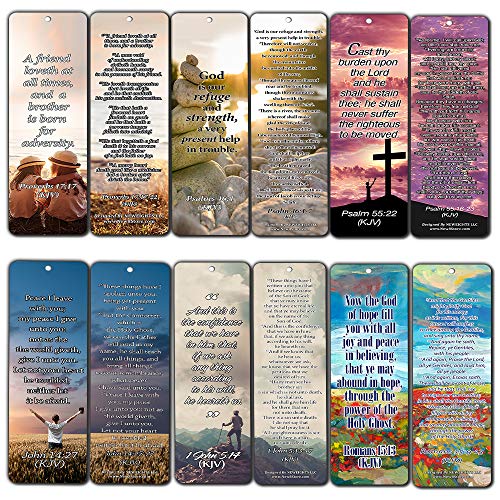 KJV Religious Bookmarks - Bible Verses About Financial Blessings (30 Pack) - Handy Bible Scriptures About About Financial Blessings