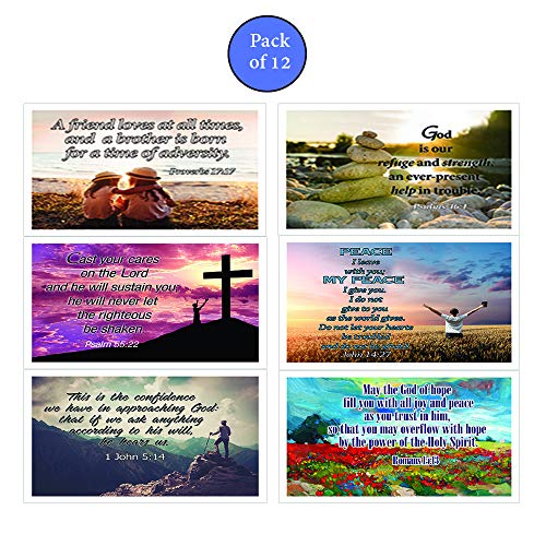 Christian Inspirational Popular Bible Verses Postcards (12-Pack)