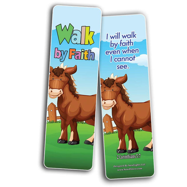 Encouraging Bible Verses Bookmarks for Kids - Animal Series 2