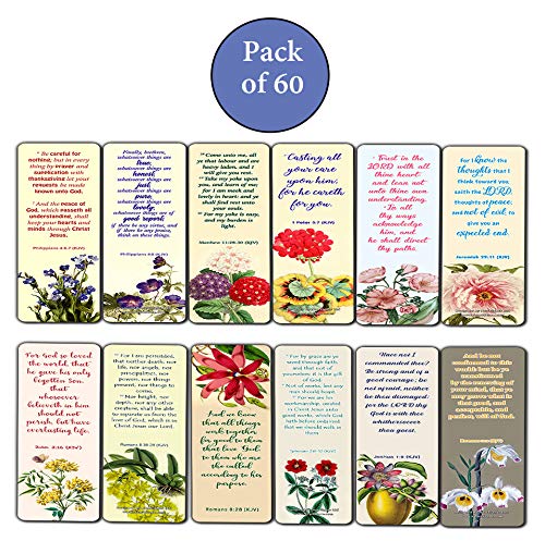 Flower Bookmarks KJV Scriptures Series 1