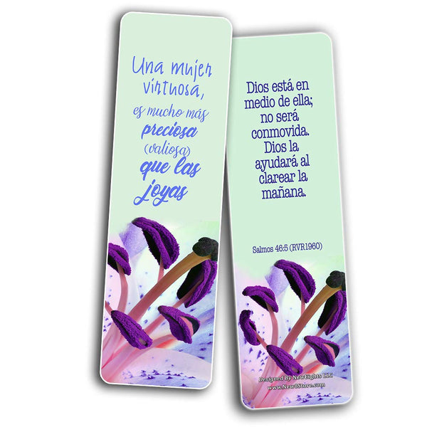 Spanish Devotional Bible Verses for Women Bookmarks