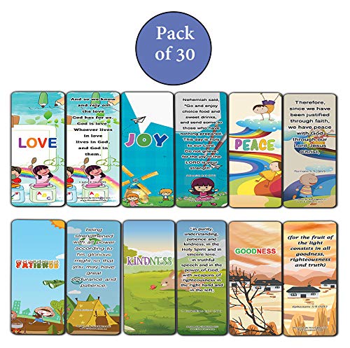 NewEight Christian Learning For Kids: Developing Character Bookmarks Series 1 (30-Pack)