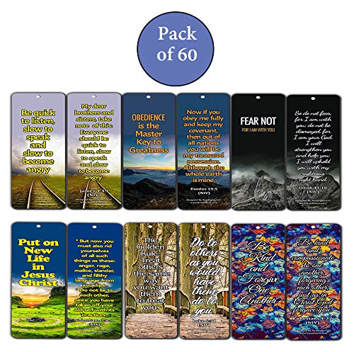 Life Changing Wisdom from God Bible Bookmarks (60 Pack) - Perfect Giveaways for Sunday School and Ministries Designed to Inspire Women and Men