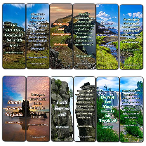 Bible Verses about Courage Bookmarks (60-Pack)